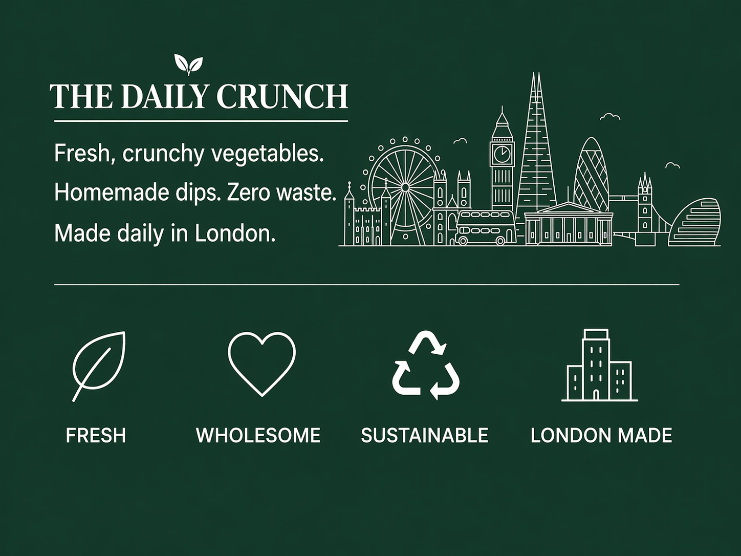 The Daily Crunch vegetable snack boxes and homemade dips